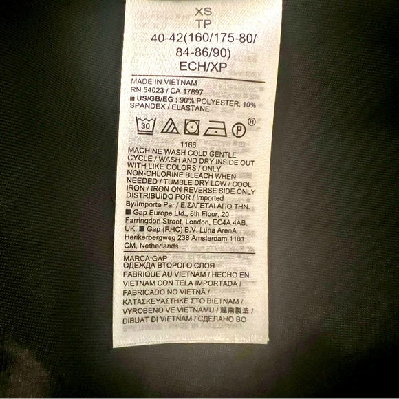 NWT! GAP Velvet Classic Midi Slip Dress size XS in black - Picture 9 of 10